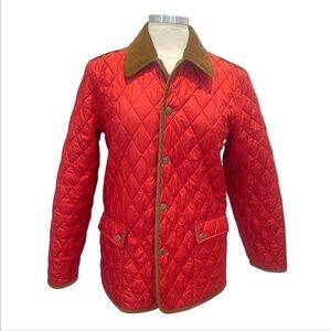 Brooks Brothers Red Barn Quilted Jacket Corduroy Brown Collar Size L